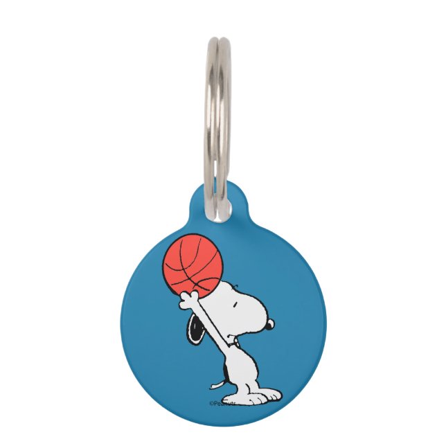Médaillon Pour Animaux cacahuètes | Snoopy Basketball Hoop Shot (Devant)