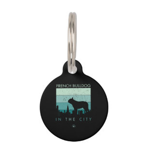 Médaillon Pour Animaux Cadeau Chien Bouledogue Français Dans La Ville