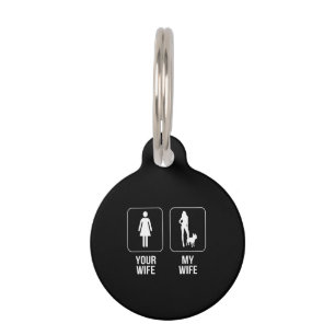 Médaillon Pour Animaux Cadeau Chien Votre Femme - Ma Femme Bouledogue F