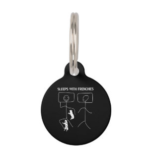 Médaillon Pour Animaux Cadeau pour chien Dort avec des Frenchies