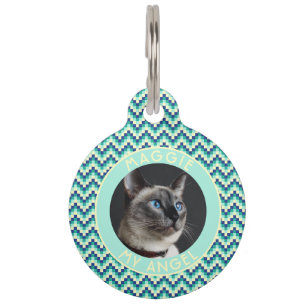 Médaillon Pour Animaux Cadeau pour papa de chien audacieux Chevron Géomét