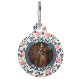 Médaillon Pour Animaux Cadeau sur mesure à thème animal motif rose