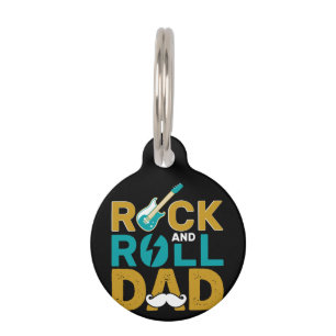 Médaillon Pour Animaux Cadeaux papa Rock And Roll Papa