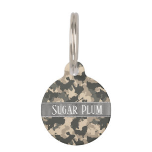 Médaillon Pour Animaux Camo Camouflage animal de compagnie Chien chat ID 