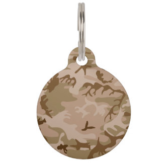 Médaillon Pour Animaux Camo du désert - Camouflage Brown