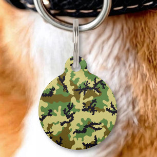 Médaillon Pour Animaux Camouflage de forêt