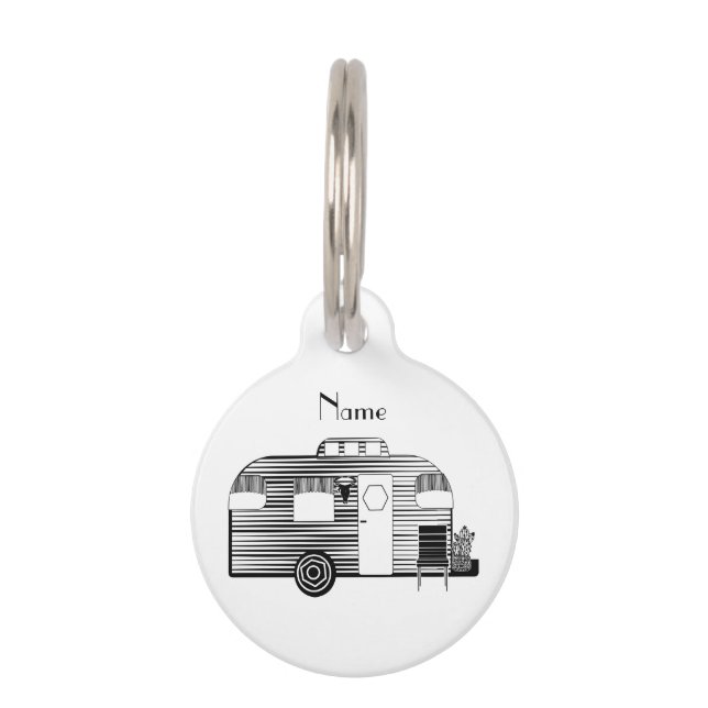 Médaillon Pour Animaux Caravane Camper Traveller Thunder_Cove (Dos)