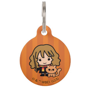 Médaillon Pour Animaux Caricature Hermione et Crookshanks
