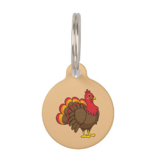 Médaillon Pour Animaux Caricature mignonne Turquie   Personnaliser