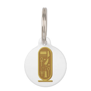 Médaillon Pour Animaux Cartouche de Tutankhamun