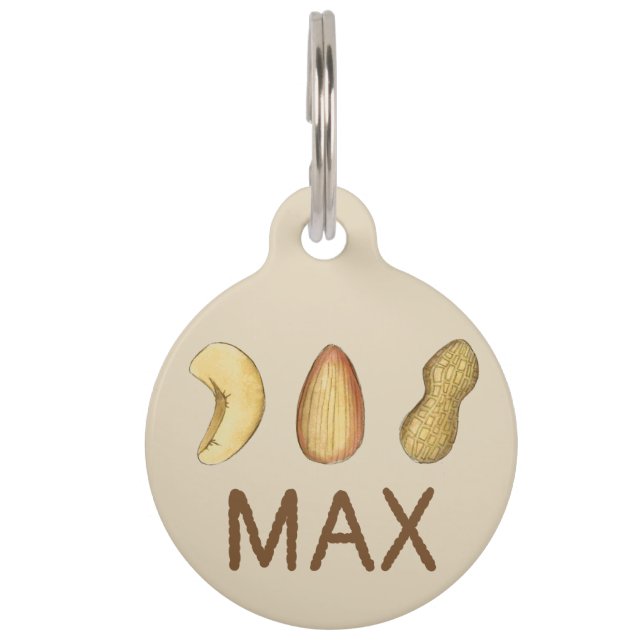 Médaillon Pour Animaux Cashew Peanut Almond Nuts Snack Alimentation Foin (Devant)