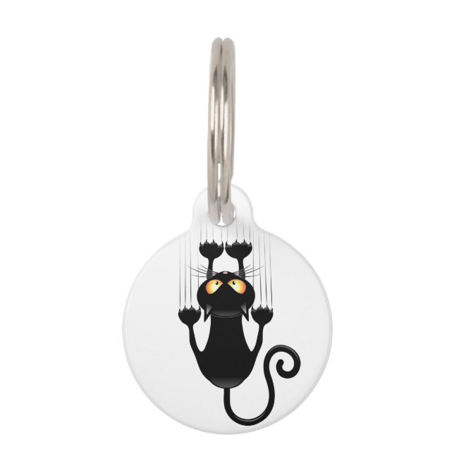 Médaillon Pour Animaux Cat Falling down fun dessin personnage (Devant)