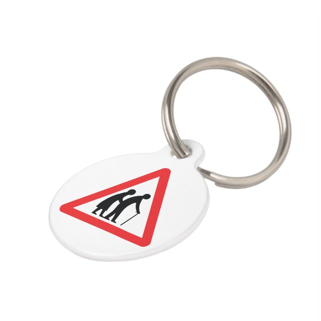Médaillon Pour Animaux CAUTION Personnes ÂGÉES - VOYAGE UK (Côté )
