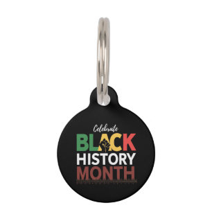 Médaillon Pour Animaux Célébrez le Mois de l'histoire des Noirs en honora
