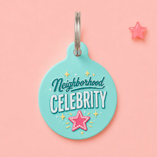 Médaillon Pour Animaux Célébrité de quartier drôle chien chat personnalis