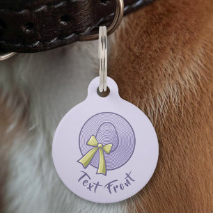 Médaillon Pour Animaux Chapeau à large bord lilas
