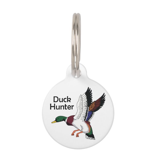 Médaillon Pour Animaux Chasseur de canard (Devant)