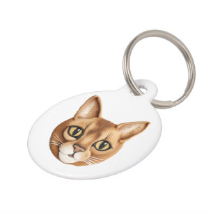 Médaillon Pour Animaux Chat Abyssin Inspiré 3D