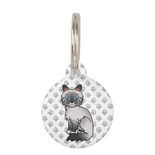 Médaillon Pour Animaux Chat Birman / Ragdoll Tabby Point Bleu & Infos sur