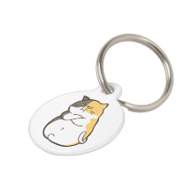 Chat calicot dodu - Autocollant Kawaii