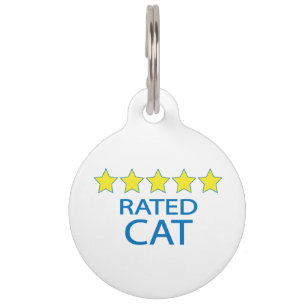 Médaillon Pour Animaux Chat cinq étoiles