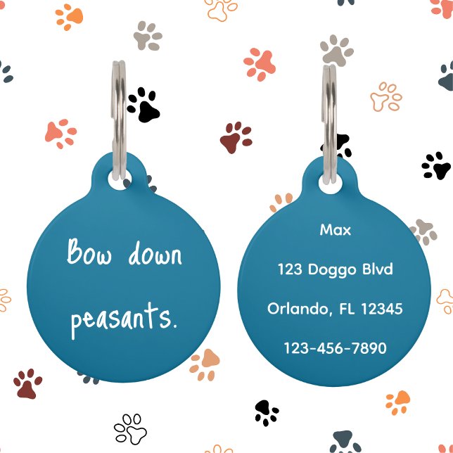Médaillon Pour Animaux Chat de chien d'animaux de compagnie ‘Bow Down Pea (Créateur téléchargé)