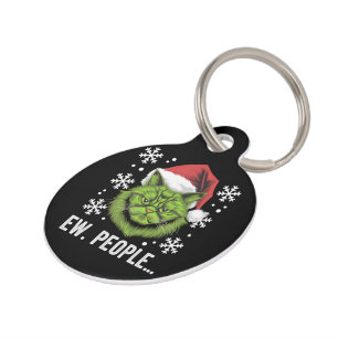 Médaillon Pour Animaux Chat de Noël drôle Ew personnes amateurs de chat M