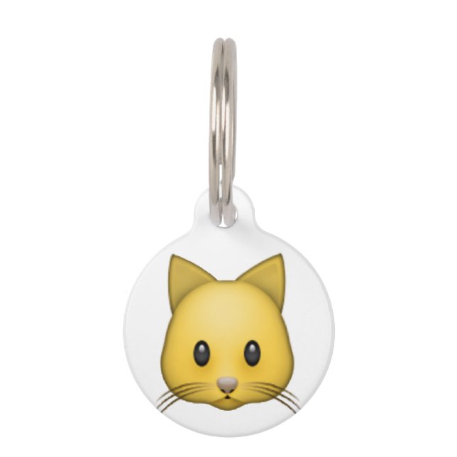 Médaillon Pour Animaux Chat - Emoji (Dos)
