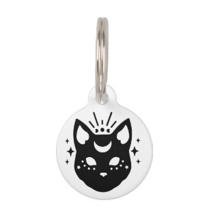 Médaillon Pour Animaux Chat noir mystique