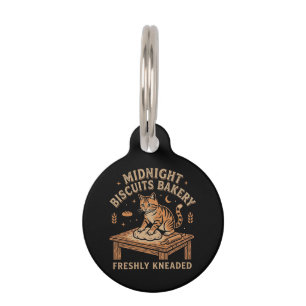 Médaillon Pour Animaux Chat Vintage Pétrissant la Pâte Biscuits de Minuit