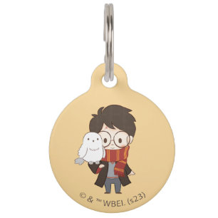 Médaillon Pour Animaux Chibi HARRY POTTER™ & Hedwig