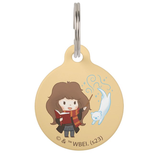 Médaillon Pour Animaux Chibi Hermione Granger Patronus (Devant)