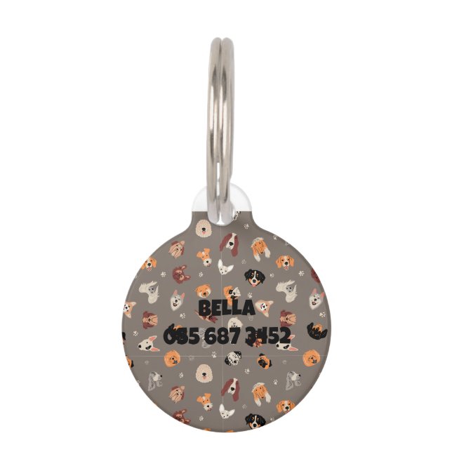 MÉDAILLON POUR ANIMAUX CHIEN (Devant)