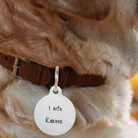 Chien animal Chat I Bite Karens Funny Coller perso
