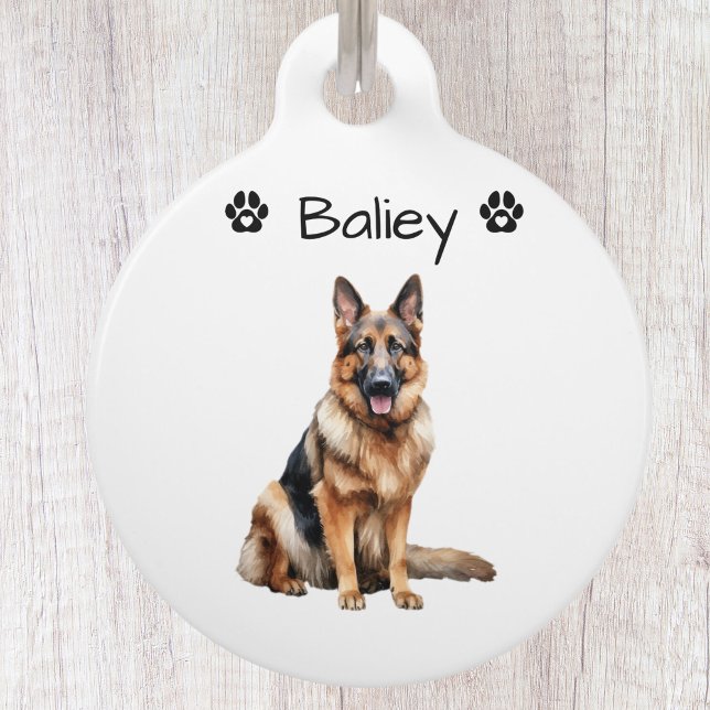 Médaillon Pour Animaux Chien berger allemand mignon (Créateur téléchargé)