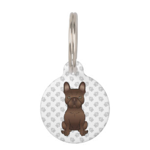 Médaillon Pour Animaux Chien Bouledogue Français au Chocolat / Frenchie &