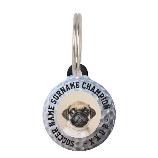 Médaillon Pour Animaux Chien champion de balle de golf (Devant)