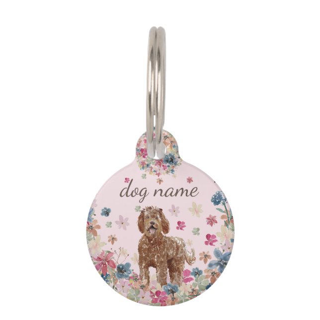 Médaillon Pour Animaux Chien chicot Labradoodle (Devant)