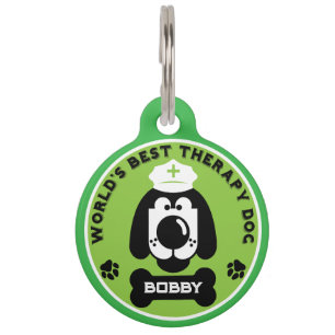Médaillon Pour Animaux Chien d'aide thérapeutique du monde