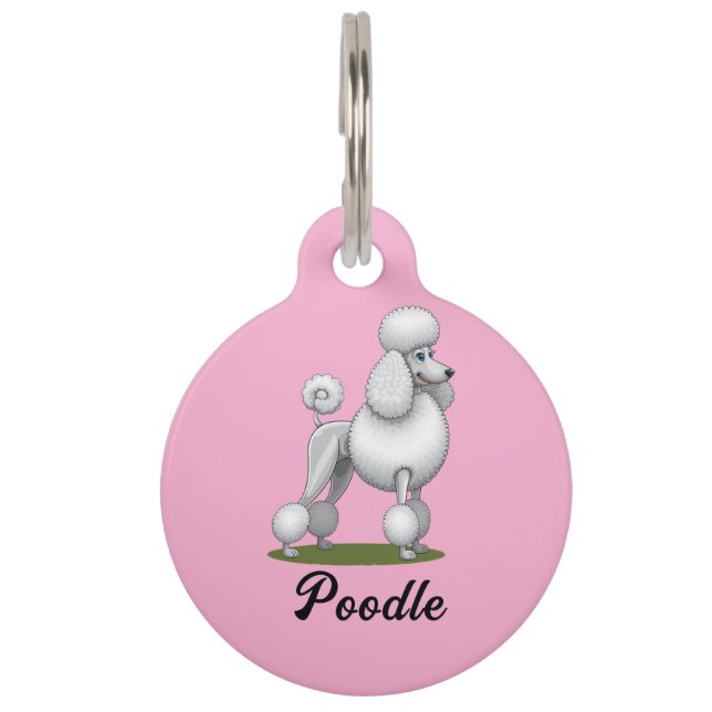 Médaillon Pour Animaux Chien de caniche personnalisé (Devant)