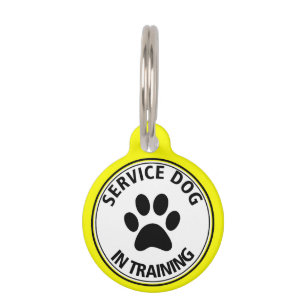 Médaillon Pour Animaux Chien de service personnalisé dans l'étiquette