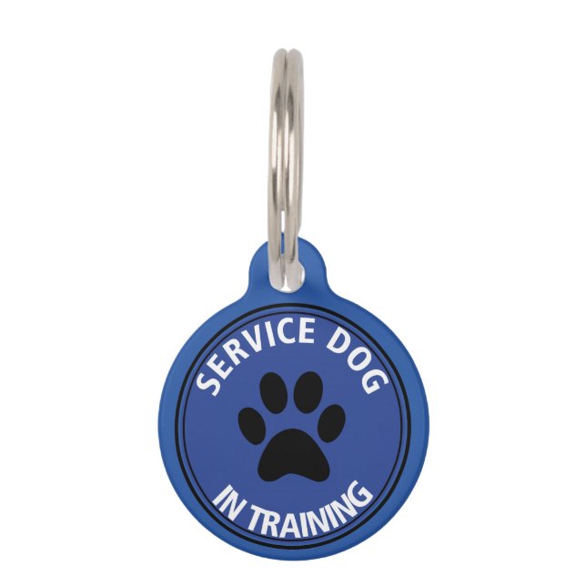 Médaillon Pour Animaux Chien de service personnalisé en formant (Devant)