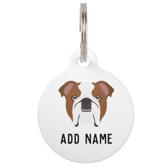 Médaillon Pour Animaux Chien de taureau britannique (Devant)