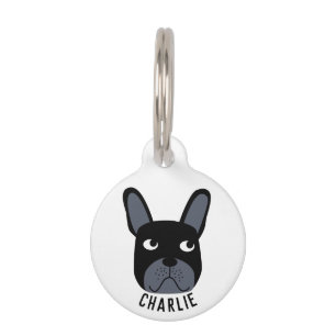 Médaillon Pour Animaux Chien de taureau français noir
