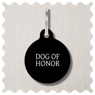 Médaillon Pour Animaux Chien d'honneur et meilleur chien Mariage Numéro d