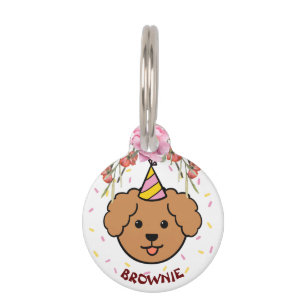 Médaillon Pour Animaux Chien d'illustration mignon Balise de petit anim