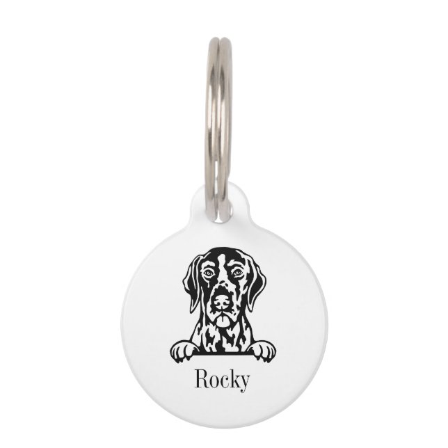 Médaillon Pour Animaux chien pointer allemand personnalisé (Devant)