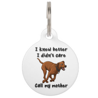 Médaillon Pour Animaux Chien Rhodesian Ridgeback drôle - Tag - M'en ficha