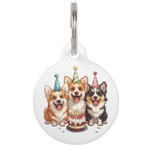 Médaillon Pour Animaux Chiens de Corgi d'anniversaire