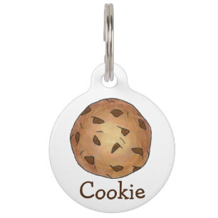 Médaillon Pour Animaux Chocolat Chip Cookie Produits de boulangerie perso